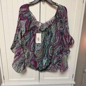 Paisley Print Women's Top - Multicolor